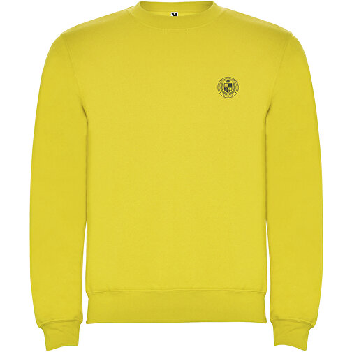 Clasica Sweatshirt Mit Rundhalsausschnitt Für Kinder , gelb, Strick 50% Baumwolle, 50% Polyester, 280 g/m2, 9/10, , Bild 2