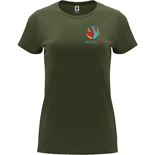 Capri T-Shirt Für Damen , Venture Green, Single jersey Strick 100% Baumwolle, 170 g/m2, 2XL, , Bild 2