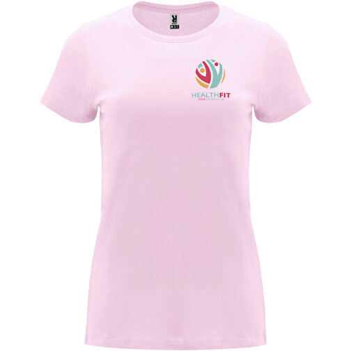 Capri T-Shirt Für Damen , hellrosa, Single jersey Strick 100% Baumwolle, 170 g/m2, 3XL, , Bild 2