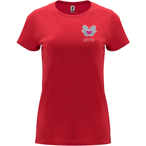 Capri T-Shirt Für Damen , rot, Single jersey Strick 100% Baumwolle, 170 g/m2, 3XL, , Bild 2