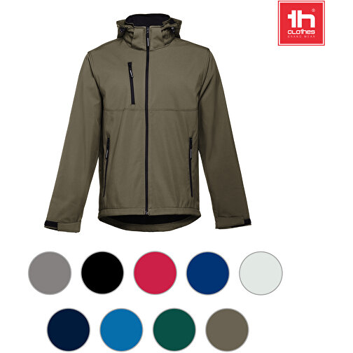 THC ZAGREB. Chaqueta softshell para hombre confeccionada en poliéster y elastano, Imagen 4