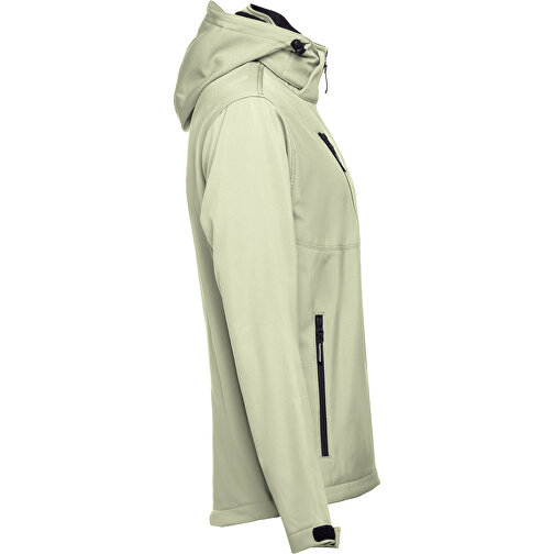 THC ZAGREB. Herren-Softshell-Jacke Aus Polyester Und Elastan , pastellgrün, Polyester und Elasthan, M, 74,00cm x 57,00cm (Länge x Breite), Bild 3