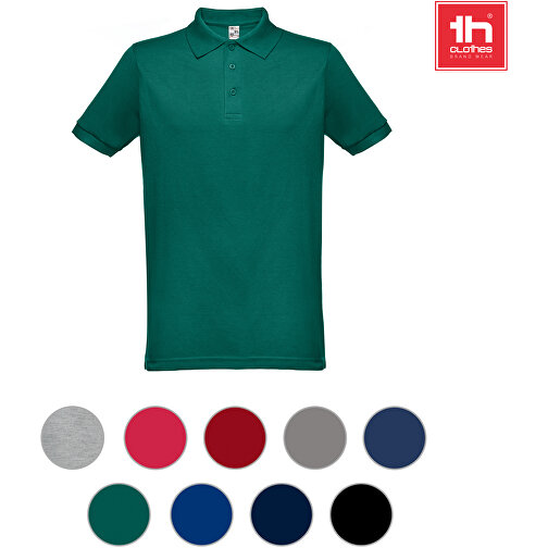 THC BERLIN. Kurzarm-Poloshirt Für Herren , dunkelgrün, Baumwolle und Polyester, XS, , Bild 4