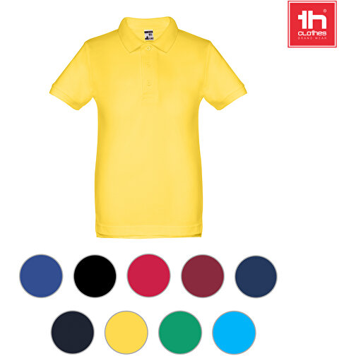 THC ADAM KIDS. Kurzärmeliges Baumwoll-Poloshirt Für Kinder (unisex) , nachtblau, 100% Baumwolle, 12, 63,00cm x 46,00cm (Länge x Breite), Bild 4