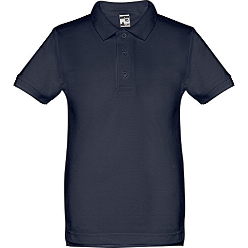 THC ADAM KIDS. Kurzärmeliges Baumwoll-Poloshirt Für Kinder (unisex) , blau, 100% Baumwolle, 8, 54,00cm x 40,00cm (Länge x Breite), Bild 1