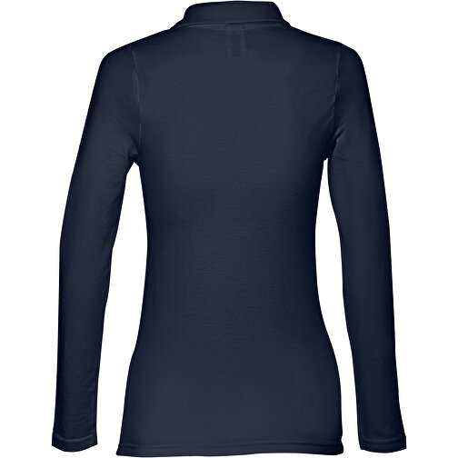 THC BERN WOMEN. Damen Langarm-Poloshirt , blau, 100% Baumwolle, XXL, 70,00cm x 52,00cm (Länge x Breite), Bild 2