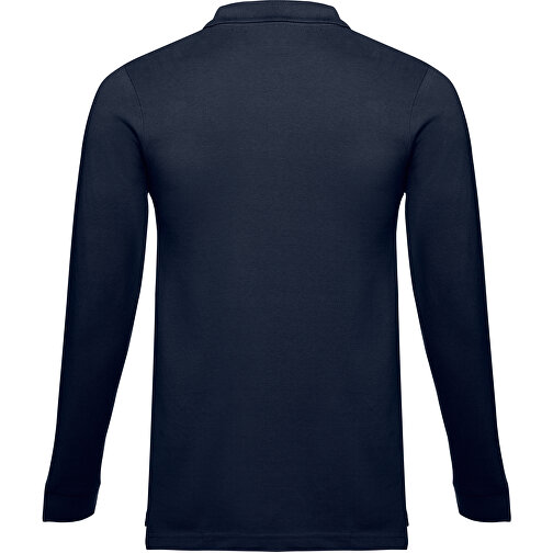 THC BERN. Langarm-Poloshirt Für Herren Aus Kardierter Baumwolle , blau, 100% Baumwolle, L, 71,50cm x 54,00cm (Länge x Breite), Bild 2