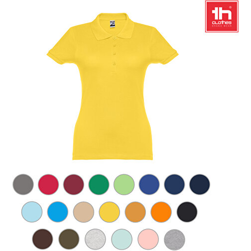 THC EVE. Damen Poloshirt , nachtblau, 100% Baumwolle, M, 62,00cm x 43,00cm (Länge x Breite), Bild 4