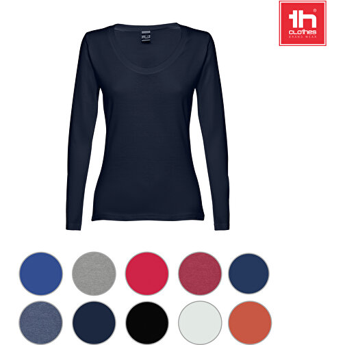THC BUCHAREST WOMEN. Langärmeliges Tailliertes T-Shirt Für Frauen Aus Baumwolle , pastellgrün, 100% Baumwolle, XL, 67,00cm x 48,00cm (Länge x Breite), Bild 4