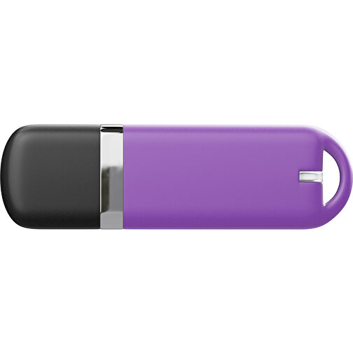 USB-Stick StylishDrive 2.0 , lavendellila /schwarz MB , 8 GB , Gummiplastik, Kunststoff MB , 6,20cm x 0,75cm x 2,00cm (Länge x Höhe x Breite), Bild 2
