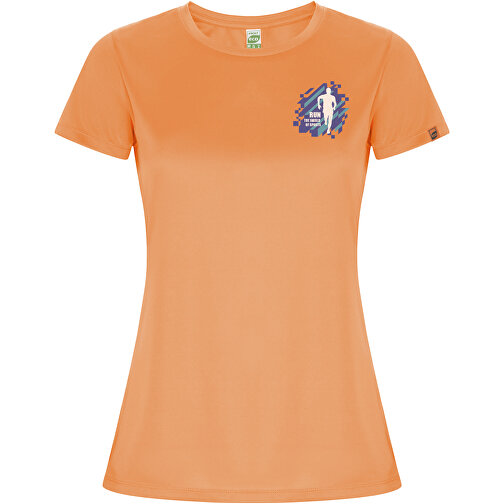 Imola Sport T-Shirt Für Damen , fluor orange, Interlock Strick 50% Recyceltes Polyester, 50% Polyester, 135 g/m2, S, , Bild 2