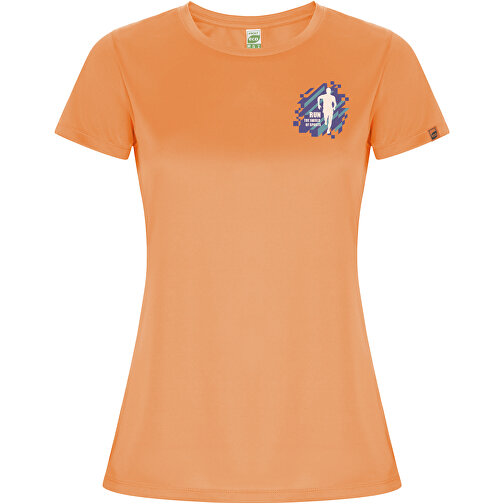 Imola Sport T-Shirt Für Damen , fluor orange, Interlock Strick 47% Recyceltes Polyester, 53% Polyester, 135 g/m2, S, , Bild 2