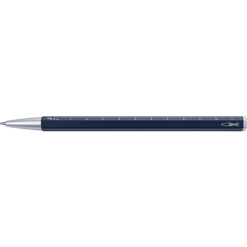 TROIKA Multitasking-Kugelschreiber CONSTRUCTION BASIC , Troika, dunkelblau, silberfarben, Aluminium, Metall, 15,00cm x 1,00cm x 1,00cm (Länge x Höhe x Breite), Bild 2