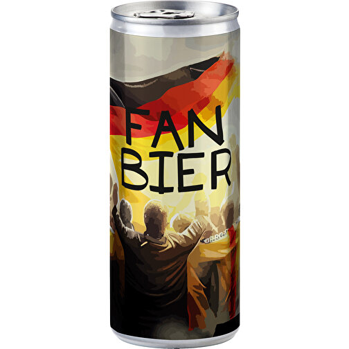 Cerveza ligera en lata estilizada, delicadamente amarga y ligeramente malteada para la Eurocopa de F, Imagen 2
