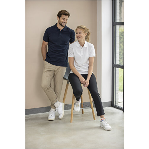 Emerald Polo Unisex Aus Recyceltem Material , navy, Piqué Strick 50% Recyclingbaumwolle, 50% Recyceltes Polyester, 200 g/m2, XL, , Bild 5