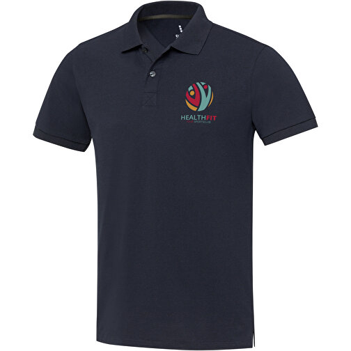 Emerald Polo Unisex Aus Recyceltem Material , navy, Piqué Strick 50% Recyclingbaumwolle, 50% Recyceltes Polyester, 200 g/m2, L, , Bild 2