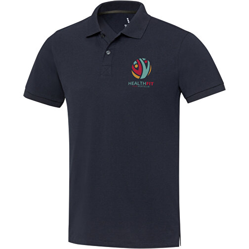 Emerald Aware™ Polo Unisex Aus Recyceltem Material , navy, Piqué Strick 50% Recyclingbaumwolle, 50% Recyceltes Polyester, 200 g/m2, L, , Bild 2