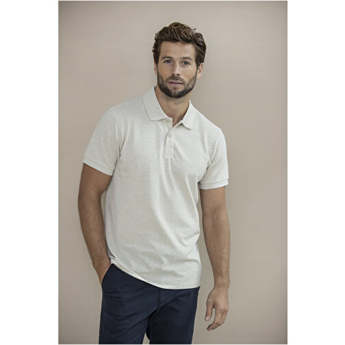 Emerald Aware™ Polo Unisex Aus Recyceltem Material , oatmeal, Piqué Strick 50% Recyclingbaumwolle, 50% Recyceltes Polyester, 200 g/m2, 2XL, , Bild 6