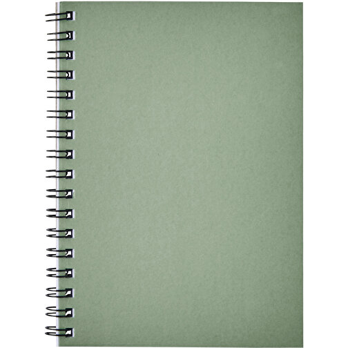Desk-Mate® A6 Farbiges Recyceltes Notizbuch Mit Spiralbindung , hellgrün, Recyceltes Papier, Karton, 14,80cm x 0,50cm x 10,50cm (Länge x Höhe x Breite), Bild 3