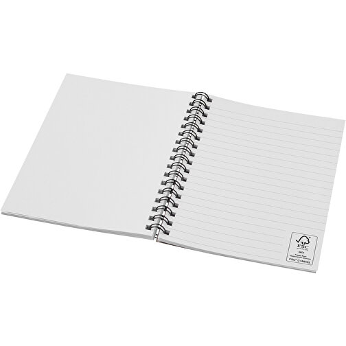 Desk-Mate® A6 Farbiges Recyceltes Notizbuch Mit Spiralbindung , rot, Recyceltes Papier, Karton, 14,80cm x 0,50cm x 10,50cm (Länge x Höhe x Breite), Bild 4