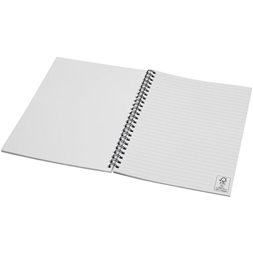 Desk-Mate® A5 Farbiges Notizbuch Mit Spiralbindung , schwarz, Recyceltes Papier, Karton, 21,00cm x 0,50cm x 14,80cm (Länge x Höhe x Breite), Bild 4