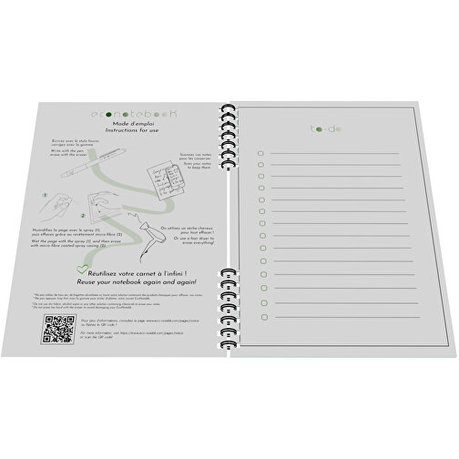 EcoNotebook NA5 Wiederverwendbares Notizbuch Mit PU-Ledercover , schwarz, Recyceltes Papier, PU beschichteter Karton, Metall, 25,00cm x 19,00cm (Länge x Breite), Bild 3