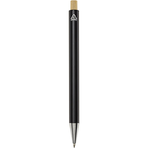 Cyrus Kugelschreiber Aus Recyceltem Aluminium , schwarz, Recycled Aluminium, 13,90cm (Länge), Bild 3