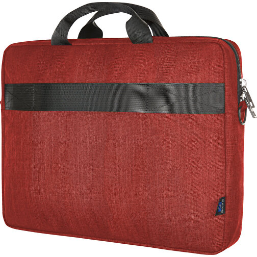 Notebook-Tasche EUROPE , Halfar, rot meliert, rPET melange, 8,00cm x 29,00cm x 39,00cm (Länge x Höhe x Breite), Bild 5