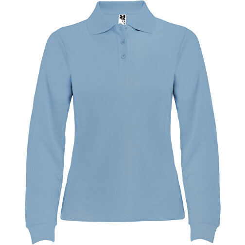 Estrella Langarm Poloshirt Für Damen , himmelblau, Piqué Strick 100% Baumwolle, 220 g/m2, 3XL, , Bild 1