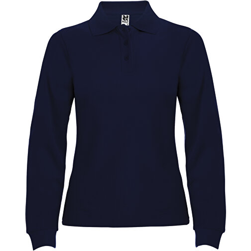 Estrella Langarm Poloshirt Für Damen , navy blue, Piqué Strick 100% Baumwolle, 220 g/m2, 2XL, , Bild 1