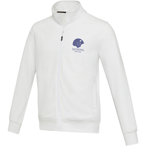 Galena Aware™ Sweatjacke Aus Recyceltem Material Unisex , weiss, Strick 50% Recyclingbaumwolle, 50% Recyceltes Polyester, 320 g/m2, S, , Bild 2