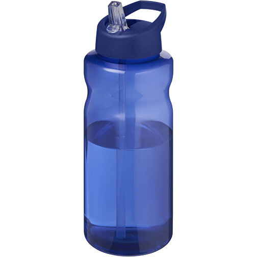 H2O Active® Eco Big Base 1L Sportflasche Mit Ausgussdeckel , blau, PCR Kunststoff, 72% PP Kunststoff, 17% SAN Kunststoff, 11% PE Kunststoff, 21,80cm (Höhe), Bild 1