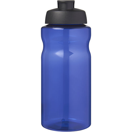 H2O Active® Eco Big Base 1L Sportflasche Mit Klappdeckel , blau / schwarz, PCR Kunststoff, PP Kunststoff, 22,10cm (Höhe), Bild 3