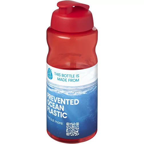 Bouteille de sport H2O Active® Eco Big Base de 1 litre à couvercle rabattable, Image 2