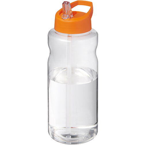 H2O Active® Big Base 1L Sportflasche Mit Ausgussdeckel , orange, PET Kunststoff, 72% PP Kunststoff, 17% SAN Kunststoff, 11% PE Kunststoff, 21,80cm (Höhe), Bild 1