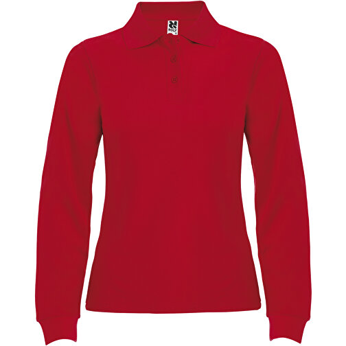 Estrella Langarm Poloshirt Für Damen , rot, Piqué Strick 100% Baumwolle, 220 g/m2, XL, , Bild 1