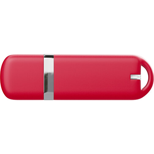 USB-Stick StylishDrive 2.0 , dunkelrot MB , 1 GB , Gummiplastik, Kunststoff MB , 6,20cm x 0,75cm x 2,00cm (Länge x Höhe x Breite), Bild 2