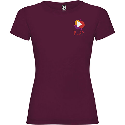 Jamaika T-Shirt Für Damen , bordeaux, Single jersey Strick 100% Baumwolle, 155 g/m2, L, , Bild 2