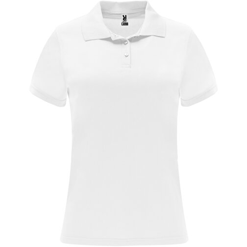 Monzha Sport Poloshirt Für Damen , weiß, Piqué Strick 100% Polyester, 150 g/m2, M, , Bild 1