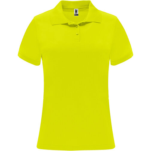 Monzha Sport Poloshirt Für Damen , fluor yellow, Piqué Strick 100% Polyester, 150 g/m2, L, , Bild 1
