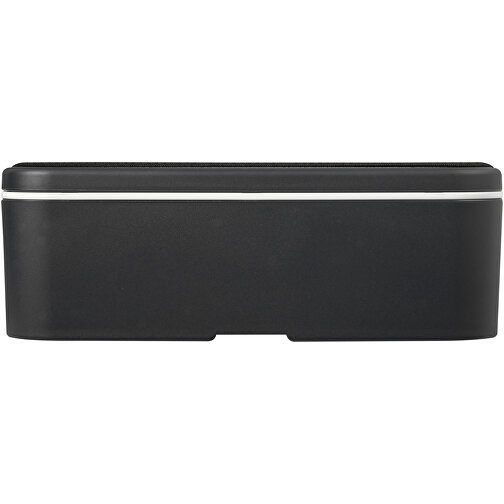 MIYO Renew Lunchbox , granitfarben / schwarz, 75% PP Kunststoff, 25% Zuckerrohr Biokunststoff, 18,00cm x 6,00cm x 11,00cm (Länge x Höhe x Breite), Bild 3