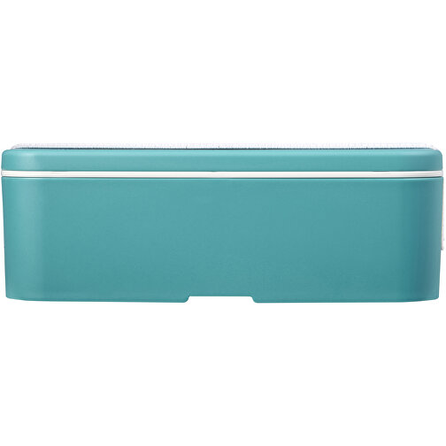 MIYO Renew Lunchbox , riffblau / blau, 75% PP Kunststoff, 25% Zuckerrohr Biokunststoff, 18,00cm x 6,00cm x 11,00cm (Länge x Höhe x Breite), Bild 3