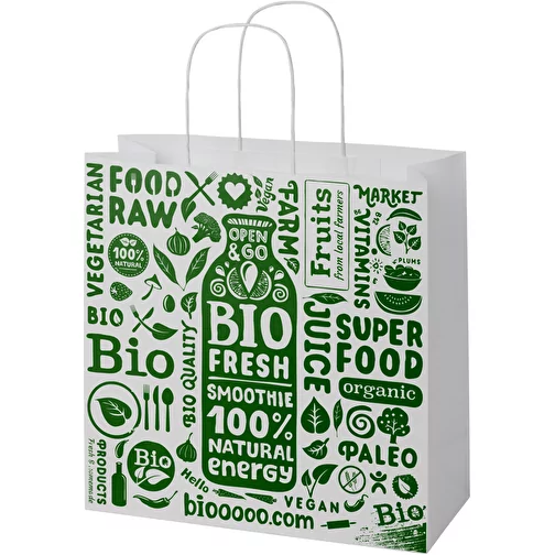 Sac en papier Kraft 120 g/m2avec poignées torsadées, XL, Image 1