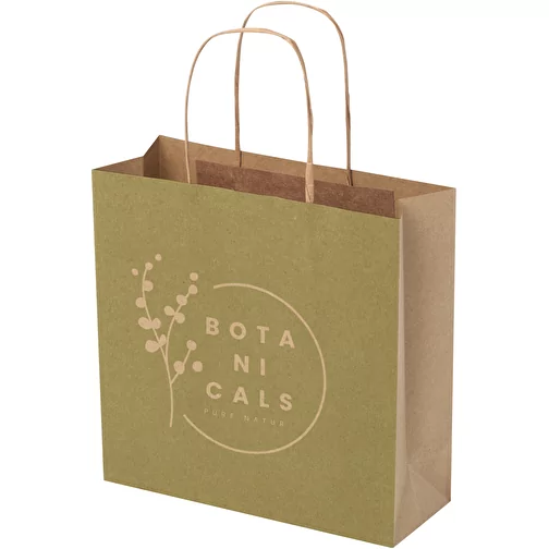 Sac en papier Kraft 120 g/m2avec poignées torsadées, petite taille, Image 1