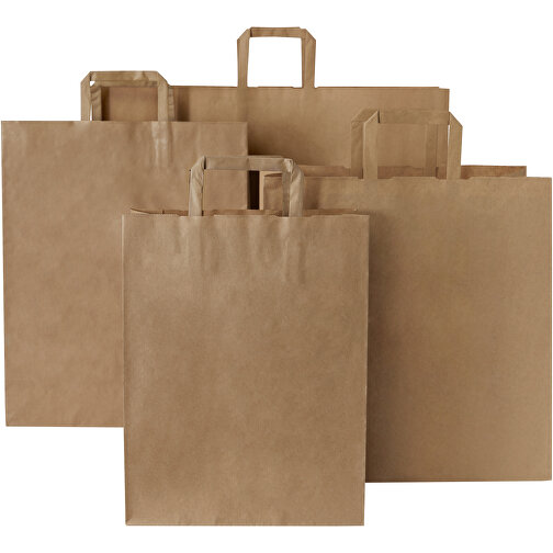 Kraftpapirpose med flade håndtag 80-90 g/m2 – X large, Billede 6