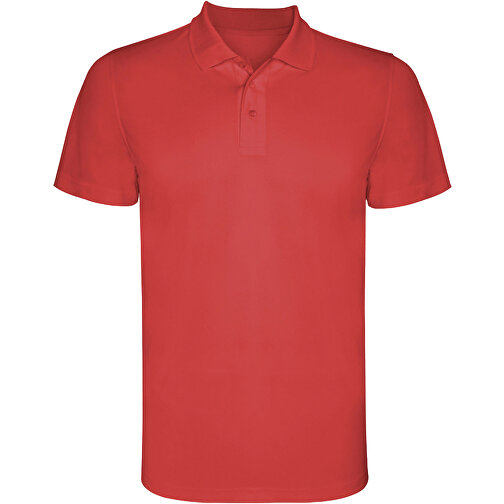 Monzha Sport Poloshirt Für Herren , rot, Piqué Strick 100% Polyester, 150 g/m2, M, , Bild 1