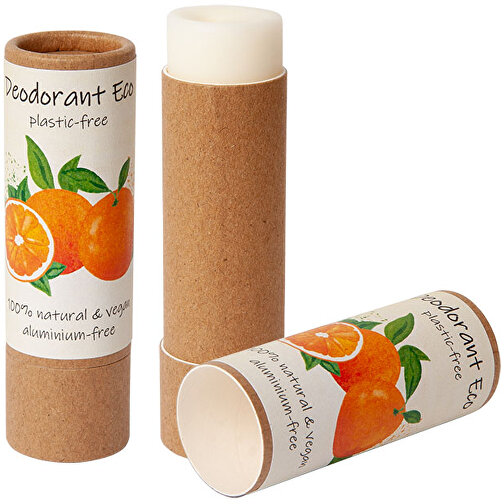 Deodorant Eco - Deocreme In Der Push-up-Hülse Aus Karton , natur, Karton, 8,60cm (Höhe), Bild 1