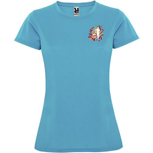 Montecarlo Sport T-Shirt Für Damen , türkis, Piqué Strick 100% Polyester, 150 g/m2, L, , Bild 2
