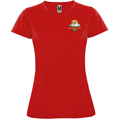 Montecarlo Sport T-Shirt Für Damen , rot, Piqué Strick 100% Polyester, 150 g/m2, S, , Bild 2