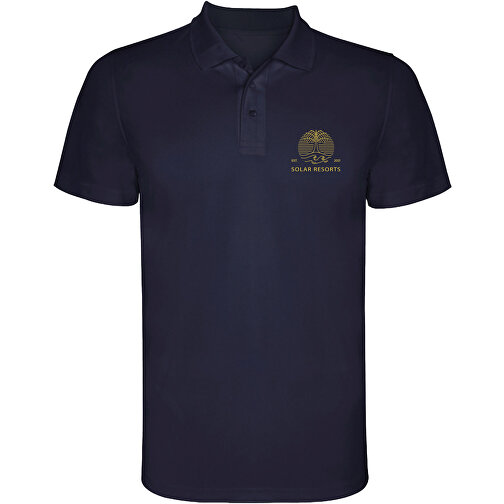 Monzha Sport Poloshirt Für Herren , navy blue, Piqué Strick 100% Polyester, 150 g/m2, 3XL, , Bild 2
